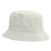 Iguana Sketch Embroidered Pigment Dyed Bucket Hat - White OSFM