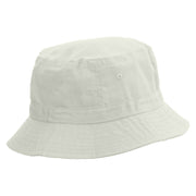 Iguana Sketch Embroidered Pigment Dyed Bucket Hat - White OSFM