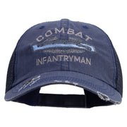 Licensed Combat Infantryman Embroidered Low Profile Special Cotton Mesh Cap - Navy OSFM