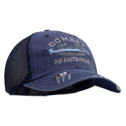 Licensed Combat Infantryman Embroidered Low Profile Special Cotton Mesh Cap - Navy OSFM
