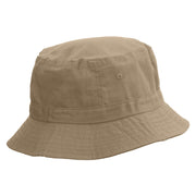 Iguana Sketch Embroidered Pigment Dyed Bucket Hat - Khaki OSFM