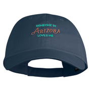 Someone in Arizona Loves Me Embroidered Low Profile Pet Spun Washed Cap - Navy OSFM