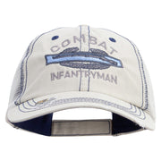 Licensed Combat Infantryman Embroidered Low Profile Special Cotton Mesh Cap - Putty OSFM