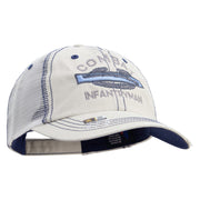 Licensed Combat Infantryman Embroidered Low Profile Special Cotton Mesh Cap - Putty OSFM
