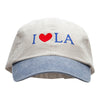 I Love LA Embroidered Pigment Dyed Wash Caps