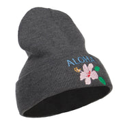 Aloha Hawaii Embroidered Long Beanie