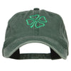 Irish Four Leaf Clover Embroidered Washed Cap