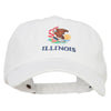 Illinois State Flag Embroidered Unstructured Washed Cap