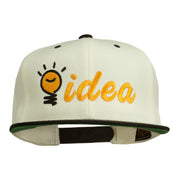 Light Bulb Idea Embroidered Snapback Cap