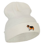 Collie Dog Embroidered Long Beanie