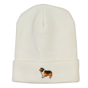 Collie Dog Embroidered Long Beanie