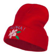 Aloha Hawaii Embroidered Long Beanie