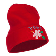 Aloha Hawaii Embroidered Long Beanie