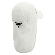 Moose Embroidered Flap Hat - White OSFM