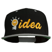 Light Bulb Idea Embroidered Snapback Cap