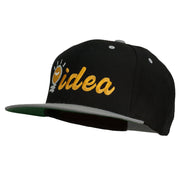 Light Bulb Idea Embroidered Snapback Cap