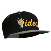 Light Bulb Idea Embroidered Snapback Cap