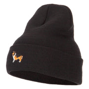 Collie Dog Embroidered Long Beanie