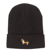 Collie Dog Embroidered Long Beanie