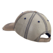 Licensed Star US Army Retired Military Embroidered Low Profile Special Cotton Mesh Cap - Khaki OSFM