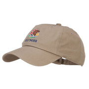 Illinois State Flag Embroidered Unstructured Washed Cap