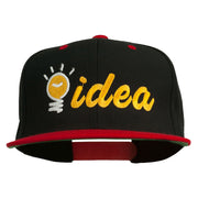 Light Bulb Idea Embroidered Snapback Cap