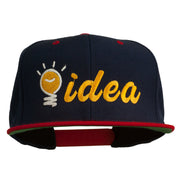 Light Bulb Idea Embroidered Snapback Cap