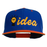 Light Bulb Idea Embroidered Snapback Cap