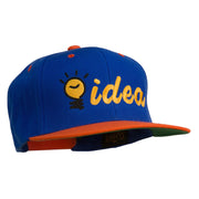 Light Bulb Idea Embroidered Snapback Cap