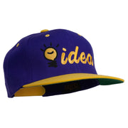 Light Bulb Idea Embroidered Snapback Cap