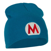 Ice Mario Luigi Embroidered Knitted Short Beanie