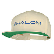 Shalom Embroidered Wool Blend Snapback Cap