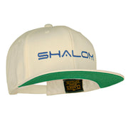 Shalom Embroidered Wool Blend Snapback Cap