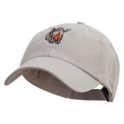 Rhino Embroidered Low Profile Pet Spun Washed Cap - Khaki OSFM