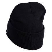 USSF with Delta Logo Embroidered 12 Inch Cuff Long Beanie - Black OSFM