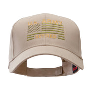 US Army Retired Embroidered Low Profile Cotton Twill Cap