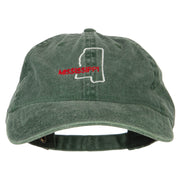 Mississippi with Map Outline Embroidered Washed Cotton Twill Cap