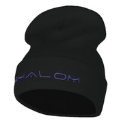 Shalom Embroidered Long Knitted Beanie