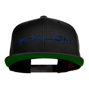 Shalom Embroidered Wool Blend Snapback Cap