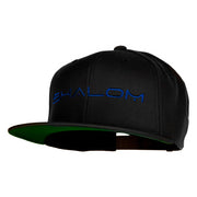 Shalom Embroidered Wool Blend Snapback Cap