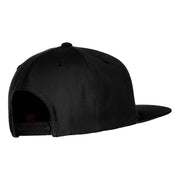 Shalom Embroidered Wool Blend Snapback Cap