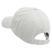 Rhino Embroidered Low Profile Pet Spun Washed Cap - White OSFM