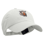 Rhino Embroidered Low Profile Pet Spun Washed Cap - White OSFM