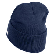 USSF with Delta Logo Embroidered 12 Inch Cuff Long Beanie - Navy OSFM