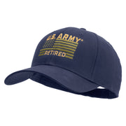 Licensed U.S. Army Retired Flag Embroiderd Low Profile Cap - Navy OSFM