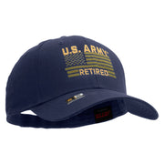 Licensed U.S. Army Retired Flag Embroiderd Low Profile Cap - Navy OSFM