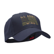 US Army Retired Embroidered Low Profile Cotton Twill Cap