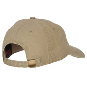 Mississippi with Map Outline Embroidered Washed Cotton Twill Cap