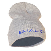 Shalom Embroidered Long Knitted Beanie