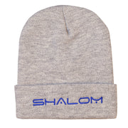 Shalom Embroidered Long Knitted Beanie